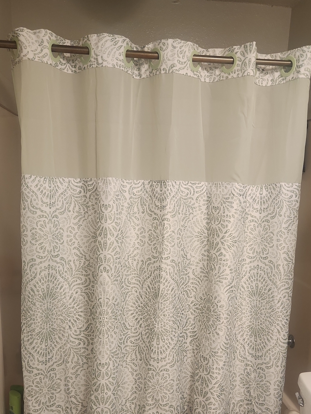 Neutral Grey and White Patterned Shower Curtain - Home Bath